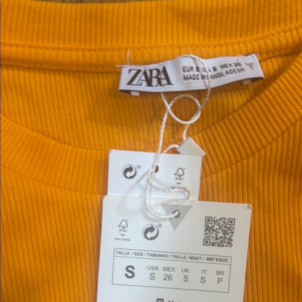 ZARA Orange Ruffled One Piece - Picture 2 of 3
